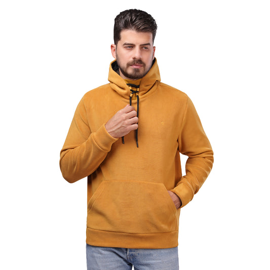 Dark Orange Cotton Hoodie