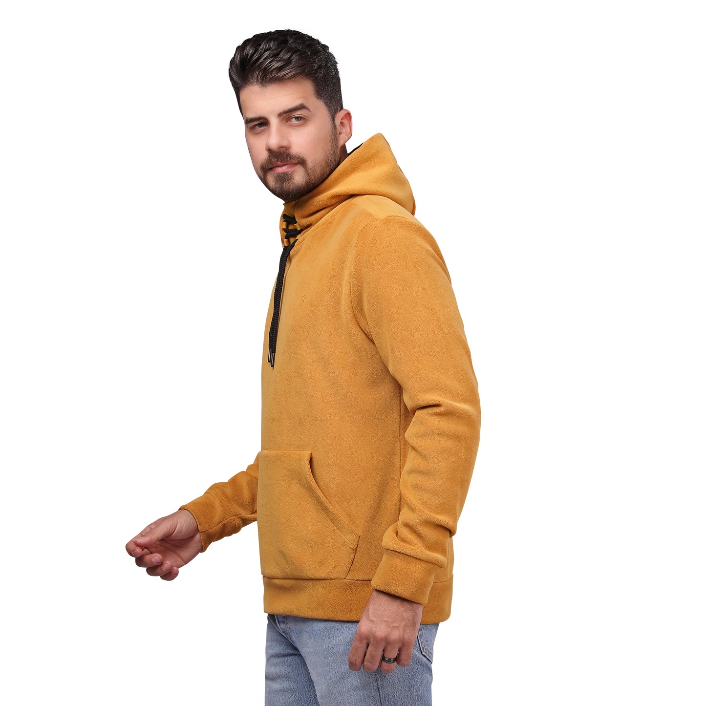 Dark Orange Cotton Hoodie