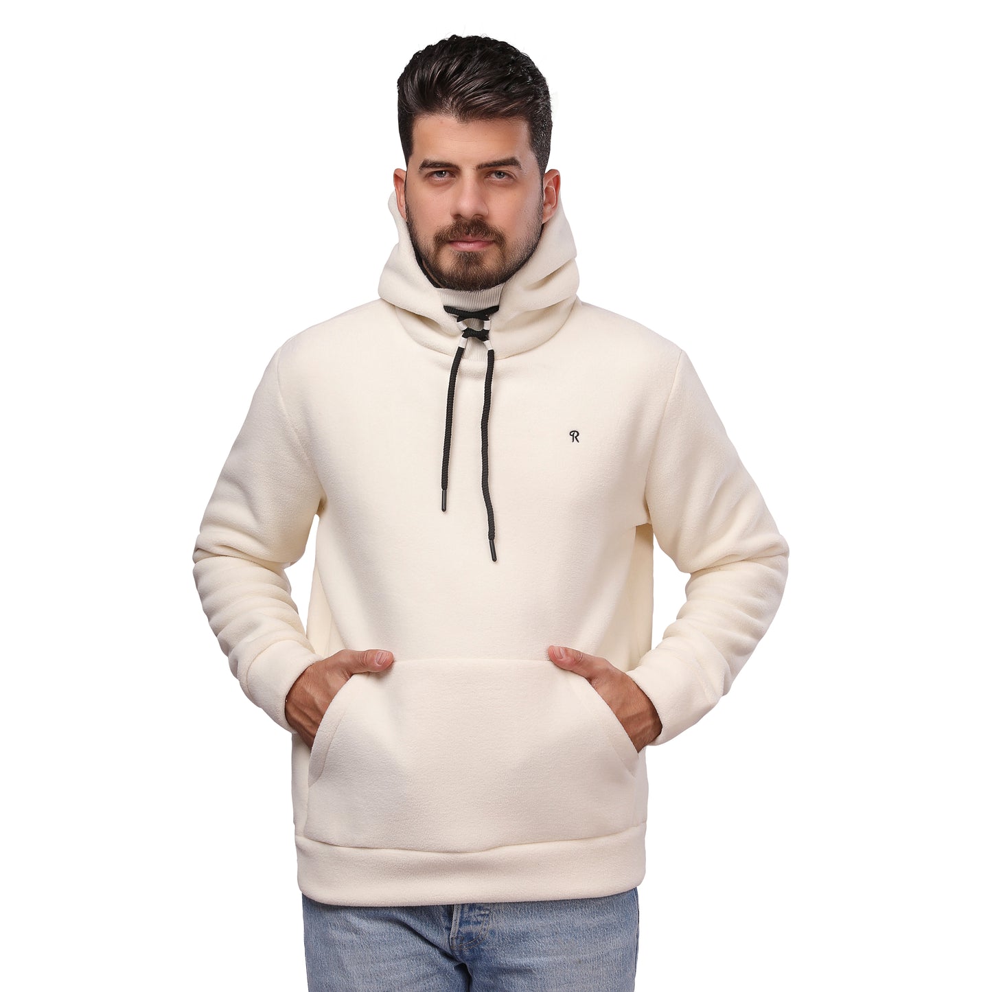 Off-White Cotton Hoodie Sweatshirt Embroidered
