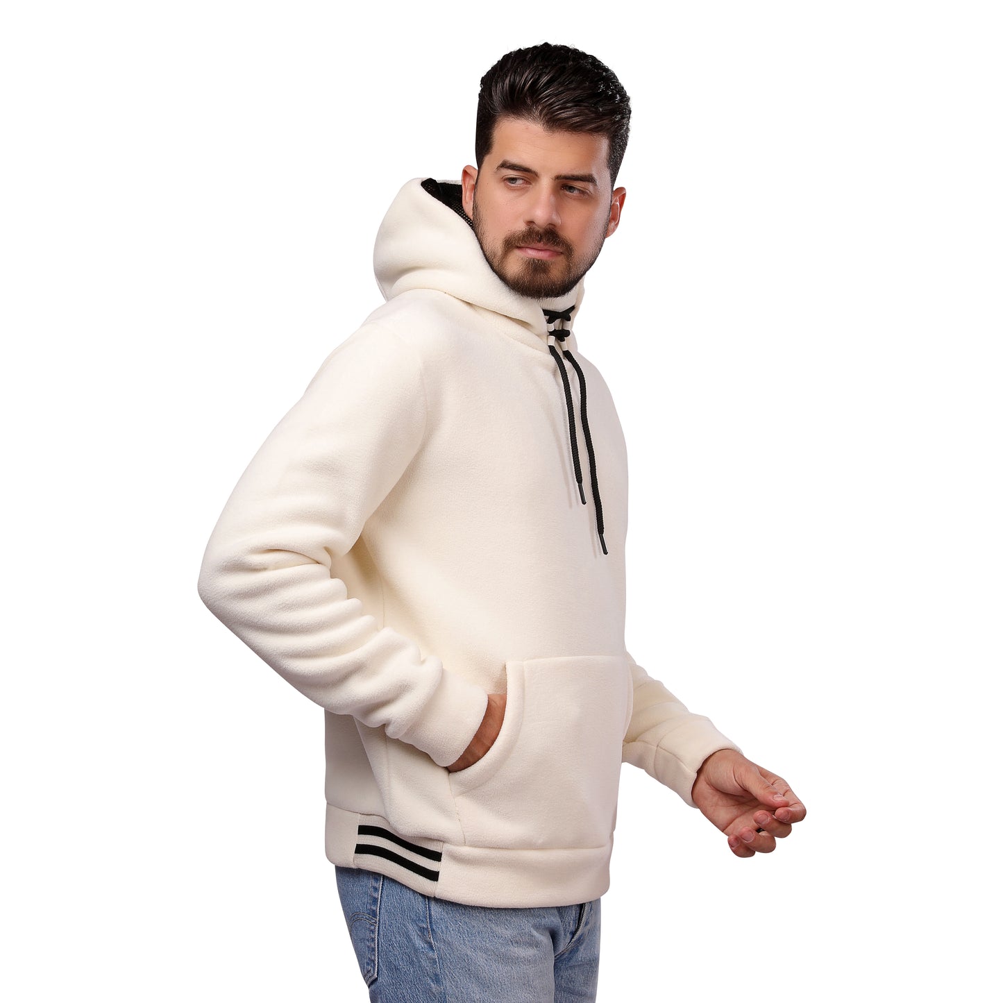 Off-White Cotton Hoodie Sweatshirt Embroidered