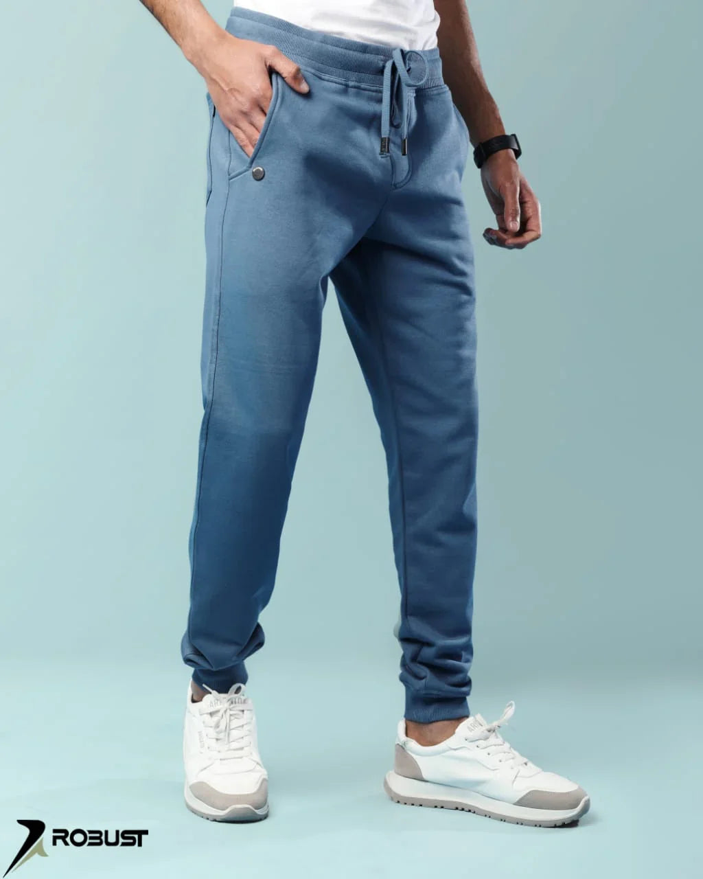 ROBUST Fit Sweatpants capsule embroider انديجو - ROBUST